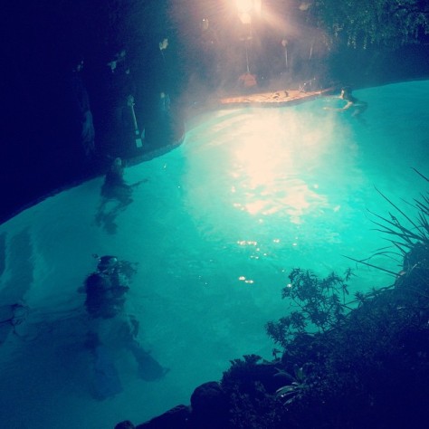 Underwater scuba filming for the pool scene with Justin Ivan, Matthew Gentile and Kristoffer Polaha. Photo: Courtesy of Alex Dew.